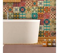 Ambiance Sticker Rivestimenti Autoadesivi per Cucina e Bagno Ornements Artistiques Design - 9 Piastrelle Adesive 10 x 10 cm