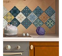 Ambiance Sticker Rivestimenti Autoadesivi per Cucina e Bagno Río Cuarto - 9 Piastrelle Adesive 15 x15 cm