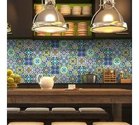 Ambiance Sticker Rivestimenti Autoadesivi per Cucina e Bagno Vintage Arabesques - 9 Piastrelle Adesive 15 x15 cm