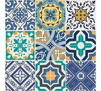Ambiance Sticker Rivestimenti Autoadesivi per Cucina e Bagno Vintage Arabesques - 9 Piastrelle Adesive 10 x 10 cm