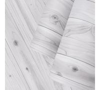 Ambiance Sticker Rotolo adesivo al metro - Adesivi rivestimento adesivo per cucina, mobili e bagno, in legno bianco-grigio, altezza 60 cm x larghezza 7 m