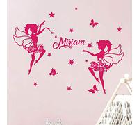 Ambiance Sticker Sand_077+col-inc-alfa015 Adesivi con Nome Personalizzato, Vinile, Modello 10, 40x30cm + 30x35cm