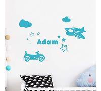 Ambiance Sticker Sand_089+col-inc-alfa034 Adesivo da Parete, Vinile, Modello 12, 60x30cm + 20x35cm