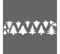 Ambience Live Adesivo 15 Pezzi Bright Christmas Trees Electrostatics, Small Glass Reusable-Only: Bianco