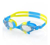 Ambienden Nuovo Design Occhiali nuoto bambini, Design Squalo • Visione HD Grandangolare 180° • Antiappannamento • Protezione UV, unisex occhialini piscina per bambini di 3-10 anni, T-BlueYL