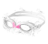 Ambienden Nuovo Design Occhiali Nuoto Bambini, Design Squalo Visione HD Grandangolare 180°, Antiappannamento, Protezione UV, Unisex Occhialini Piscina per Bambini di 3-10 Anni, Pink-White