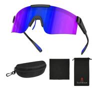 Ambienden Occhiali Ciclismo Uomo Donna - Occhiali Veloci Polarizzati Protezione UV400 - Occhiali Sportivi Leggeri Adatti Per Sci/Running/Pesca/Ciclismo All'Aperto