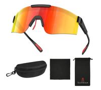 Ambienden Occhiali Ciclismo Uomo Donna - Occhiali Veloci Polarizzati Protezione UV400 - Occhiali Sportivi Leggeri Adatti Per Sci/Running/Pesca/Ciclismo All'Aperto