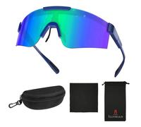 Ambienden Occhiali Ciclismo Uomo Donna - Occhiali Veloci Polarizzati Protezione UV400 - Occhiali Sportivi Leggeri Adatti Per Sci/Running/Pesca/Ciclismo All'Aperto