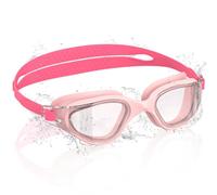 Ambienden Occhiali da Nuoto per Bambini, HD 180° con Visione, Occhialini Piscina per 3-14, Anti-Fog, Protezione UV, Regolazione Rapida, Guarnizione in Silicone, Occhiali da Nuoto Unisex, T-Pink