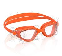Ambienden Occhiali da Nuoto per Bambini, HD 180° con Visione, Occhialini Piscina per 3-14, Anti-Fog, Protezione UV, Regolazione Rapida, Guarnizione in Silicone, Occhiali da Nuoto Unisex, T-Orange