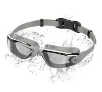 Ambienden Occhialini da Nuoto, Anti-Appannamento con Visione Chiara, Protezione UV, Regolazione Rapida, Ruarnizione in Silicone, Occhialini da Nuoto Unisex per Adulti, Placcatura Grigia
