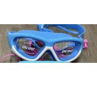 Ambienden Occhialini Nuoto Bambini Anti-Appannamento HD - Protezione UV, Regolazione Rapida, Guarnizione in Silicone Ipoallergenico, Occhialini Nuoto Unisex per 6-14 Anni, Blue-White