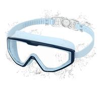 Ambienden Occhialini Nuoto Bambini Anti-Appannamento UV - Visione Larga 180° - Regolazione 1-Clic & Sigillo in Silicone - Unisex Occhialini Piscina da 3-12 Anni, Blue