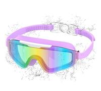 Ambienden Occhialini Nuoto Bambini, Antiappannamento & UV, Ampià Visuale, Regolazione Rapida, Sigillo in Silicone, Occhialini Piscina Unisex 3-14 Anni, Purple
