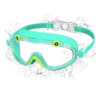 Ambienden Occhialini Piscina Bambini Grandi Antiappannamento con Protezione UV, Regolazione Rapida, Occhialini Nuoto 3-10 Anni Unisex, Cyan