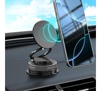 Ambienden Porta Cellulare Auto, Ruotabile a 360° e Regolabile con una Sola Mano - [20x N52 Magneti], Supporto Telefono Auto per iPhone, Galaxy, Android Smartphone, Black