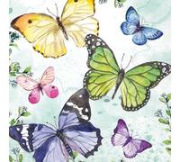 Ambiente - 20 tovaglioli di carta con farfalle svolazzanti, decorazione da tavolo con motivo anche per feste o decoupage, 33 x 33 cm