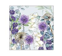 Ambiente - 20 tovaglioli di carta floreale piante lunari, 33 cm