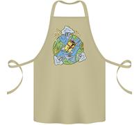 Ambiente Cambiamento Terra Destruction Nucleare Guerra Cotone Grembiule 100%