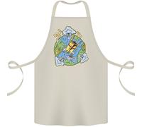 Ambiente Cambiamento Terra Destruction Nucleare Guerra Cotone Grembiule 100%