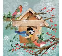 Ambiente Cena Tovaglioli/Partito ca.33x33 X-mas Bird House - Christmas - Natale - Iverno - Perfetto Come Regalo e Decorazione da Tavolo