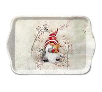 Ambiente Dwarf Hug - Vassoio da portata in melamina, 13 x 21 cm, motivo: folletto nano nel paesaggio invernale, per l'inverno e il Natale