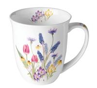 Ambiente Tazza da caffè con manico, tazza da tè 0,4 l, fine porcellana porcellana porcellana impressioni fiori serie floreale hello spring