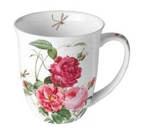 Ambiente Tazza da tè tazza da caffè tazza 0,4 l Amber Rose Bumen Giardino con manico Fine Bone China Porcellana Primavera Estate