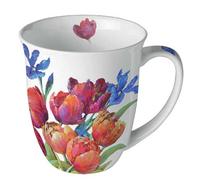 Ambiente Tazza in porcellana ca. 400 ml tazza Bone China Mug per tè o caffè primavera estate Pasqua Tulips of joy