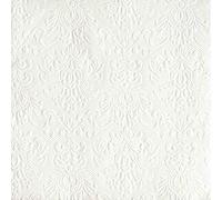 Ambiente Tovaglioli 33 x 33 cm pranzo/festa Elegance colore bianco con stampa/embossed