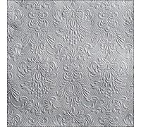 Ambiente - Tovaglioli con stampa in rilievo, 33 x 33 cm, colore: argento