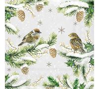 Ambiente Tovaglioli di carta a 3 veli, passeri nella neve