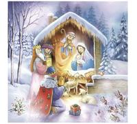 Ambiente Tovaglioli di carta, confezione da 20 pezzi, 3 strati, motivo: Natività (blu)