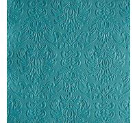 Ambiente tovaglioli pranzo/festa 33x 33cm Elegance Petrolio geprägt/Embossed