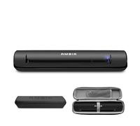 Ambir TravelScan Pro Go Bundle - Scanner compatto portatile alimentato tramite USB, per documenti, biglietti da visita e ricevute per PC Windows con custodia rigida da viaggio PS600-GO