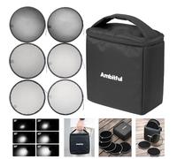 Ambitful HC-06 Kit a nido d'ape - 6 pezzi 10°/20°/30°/40°/50°60° riflettore standard a nido d'ape (17 cm) con custodia protettiva compatibile con riflettore standard da 7"