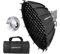 AMBITFUL Supporto Bowens per studio fotografico grandangolare da 60 cm, con griglia a nido d'ape, per flash e monoluce, colore: argento
