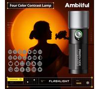 Ambitful Torcia da 10 W Luce di proiezione a quattro colori Batteria ricaricabile incorporata da 8400 mAh Per 4 ore di potenza in uscita completa