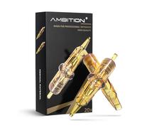 Ambition Glory Aghi Tattoo Cartucce #8 Bugpin 3RL - 20 Pezzi Monouso 0.25mm Round Liner per Macchinette Tatuaggi Rotative