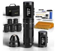 Ambition Mars-U Machine à Tatouer Complet Sans Fil Machine Tatouage Rotative Stylo, Double Batterie 1800mAh, Course Réglable, 20 Aiguilles Tatouage Glory Assorties pour Débutants & Artistes