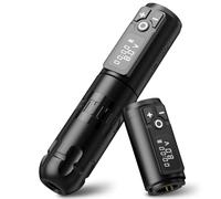 Ambition Ninja Max 280 Macchinetta Tatuaggi Rotary Wireless - 7 Regolazioni Corsa (2.4-4.5mm), Batteria 2400mAh, Motore Brushless 280 g.cm e Guarnizioni 54mm/32mm per Professionisti