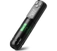 Ambition Soldier Macchina per cartucce per tatuaggi con penna a batteria rotativa con display a LED digitale con motore senza fili da 2400 mAh per tatuatori