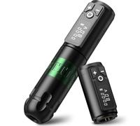 Ambition Soldier Penna a batteria rotativa con macchina per cartucce per tatuaggi a batteria aggiuntiva Display a LED digitale con motore senza fili da 2400 mAh senza fili