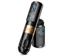 Ambition Vibe Macchinetta Tatuaggi Wireless Professionale: Corsa 4.0mm, Motore Brushless, Doppia Batteria 2400mAh e Pulsanti Sensibili per Artisti