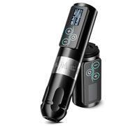 Ambition Vibe Macchinetta Tatuaggi Wireless Professionale: Corsa 4.0mm, Motore Brushless, Doppia Batteria 2400mAh e Pulsanti Sensibili per Artisti
