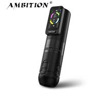 Ambition Zetton Penna per macchinetta per tatuaggi wireless Corsa da 4.0/3,5 mm Struttura ad asta dritta Motore brushless Batteria touch screen da 2400 mAh Gold Kit4.0-3.5mm