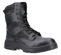 Amblers Uomo Stivali - Combat Gamba Alta Metallo Gratis Stivale IN Nero, 4-14
