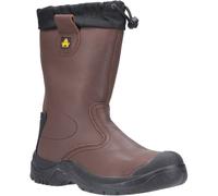Amblers Uomo Stivali - FS245 Antistatici Sicurezza Rigger IN Marrone, 4-14