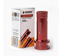 Amboss RED Edition M14 - Corona diamantata per smerigliatrice angolare in gres porcellanato, piastrelle dure, granito/corona di perforazione a secco ideale (Ø 20 mm)